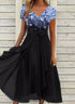 Elegant Lace Patchwork Chiffon Dress for Women Long Bridesmaid Evening Dress